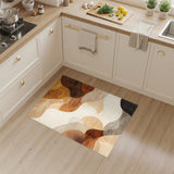 Earth Tone Abstract Wave Area Rug