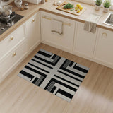 Geometric Modern Black and White Bold Black White Geometric Area Rug