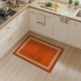 Geometric Modern Bold Orange Leopard Print Area Rug