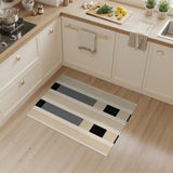 Geometric Modern Beige Geometric Block Stripe Area Rug