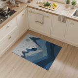 Starry Blue Mountain Layers Area Rug