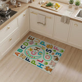 Multi-color and Patterns Playful ABC Alphabet Animals Kids Rug