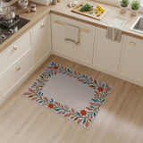 Floral Wreath Border Area Rug