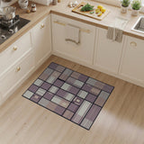 Purple Geometric Patchwork Area Rug