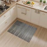 Grey Horizontal Striped Textured Area Rug