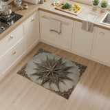 Vintage Gold Filigree Star Area Rug