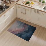 Pink Layered Mountains Abstract Area Rug