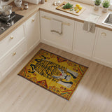 Bold Yellow Tiger Heritage Tribal Area Rug