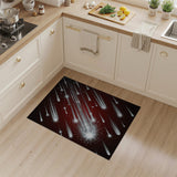 Meteor Shower Sparkle Red Area Rug
