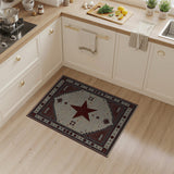 Red Star Medallion Persian Area Rug