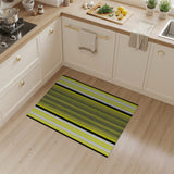 Bold Yellow Black Mesh Geometric Area Rug