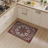 Red Traditional Persian Medallion Area Rug