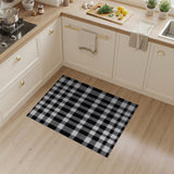 Black and White Rustic Farmhouse Rustic Black White Checkered Area Rug