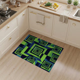 Neon Geometric Tunnel Area Rug