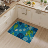Playful Frog Fish Pond Kids Area Rug