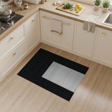 Black White Dotted Geometric Area Rug