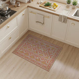 Coral Trellis Geometric Area Rug