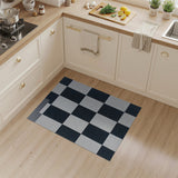 Black White Checkerboard Geometric Area Rug