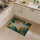 Vibrant Multi-Color Palm and Monstera Leaf Rug