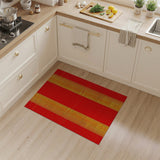 Bold Red Yellow Stripe Polka Dot Area Rug