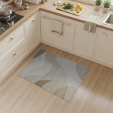 ODIKA Washable Modern Abstract Wave Area Rug - Low Pile & Non-Slip