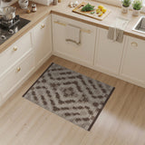 Southwestern Tan Brown Geometric Southwestern Area Rug