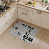 Black White Geometric Stripe No. 2 Area Rug