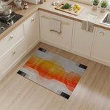 Modern Geometric Orange Circle Area Rug