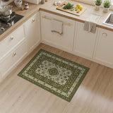 Green Traditional Persian Floral Area Rug