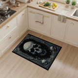 Gothic Skull Baroque Frame Area Rug