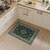 Ornate Green Traditional Persian Area Rug