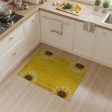 Rustic Sunflower Yellow Barnwood Area Rug
