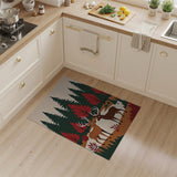 Nuzzling Deer in Autumn Forest Area Rug