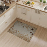 Beige Butterfly Vine Area Rug