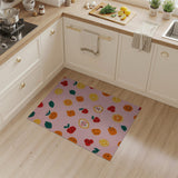 Pink Fruit Scatter Area Rug