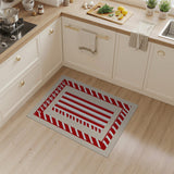 Candy Cane Stripe Red Area Rug
