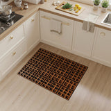 Terracotta Waffle Grid Area Rug