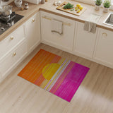 Vibrant Sunset Gradient Striped Area Rug