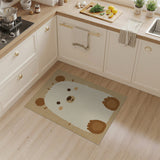 Cute Cartoon Polar Bear Kids Area Rug