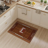 Brown and Tan Football Field Area Rug