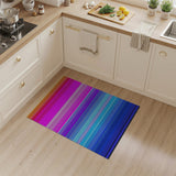 Vibrant Rainbow Horizontal Stripe Multi-color and Patterns Area Rug