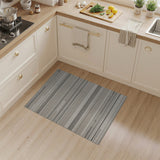 Grey Horizontal Striped Area Rug
