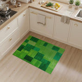 Geometric Modern Vibrant Green Patchwork Geometric Area Rug