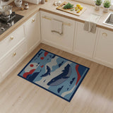 Majestic Whale Ocean Sunset Area Rug