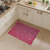 Hot Pink Leopard Print Boho Chic Area Rug