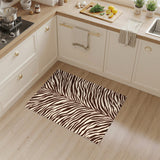 Brown Zebra Stripe Area Rug