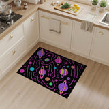 Multi-color and Patterns Vibrant Cosmic Planets Kids Area Rug