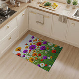 Vibrant Multicolor Wildflower Meadow Area Rug