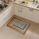 Sunset Orange Nested Frames Geometric Area Rug