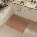 Orange Bold Orange Geometric Maze Area Rug